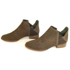 Vince Camuto Suede Laser Cut Booties